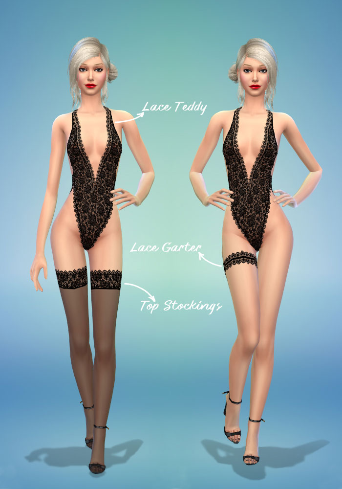 The sims 4 cc sexy lace teddy