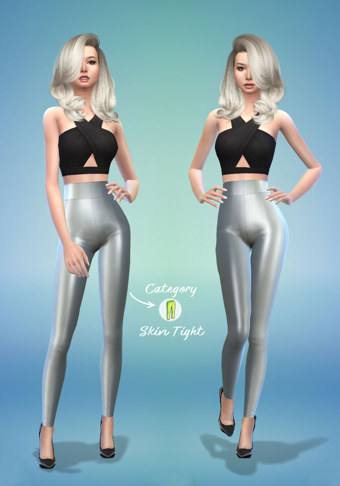 The sims 4 cc silver leather leggings