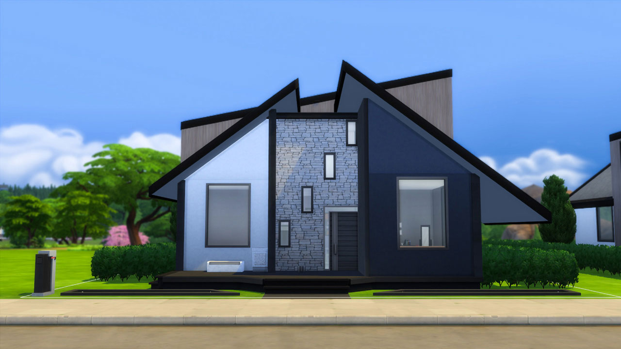 The Sims 4 modern house frontage