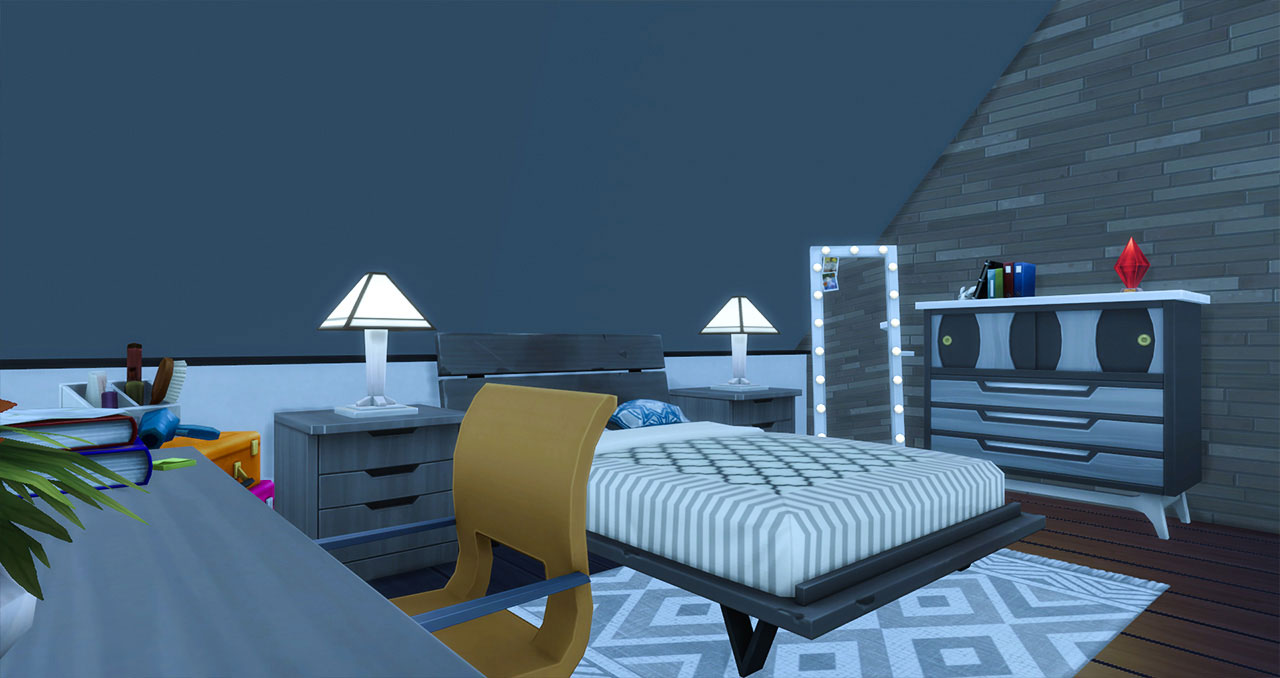 The Sims 4 furnished modern house bedroom