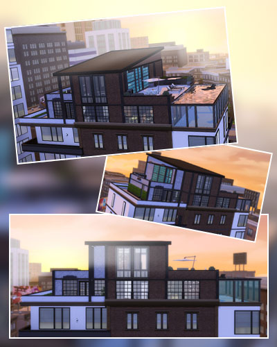 The sims 4 industrial style sunset penthouse