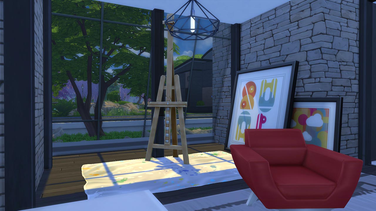 The sims 4 modern villa living room