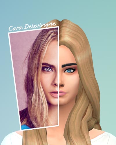 The Sims 4 Cara Delevingne Sim