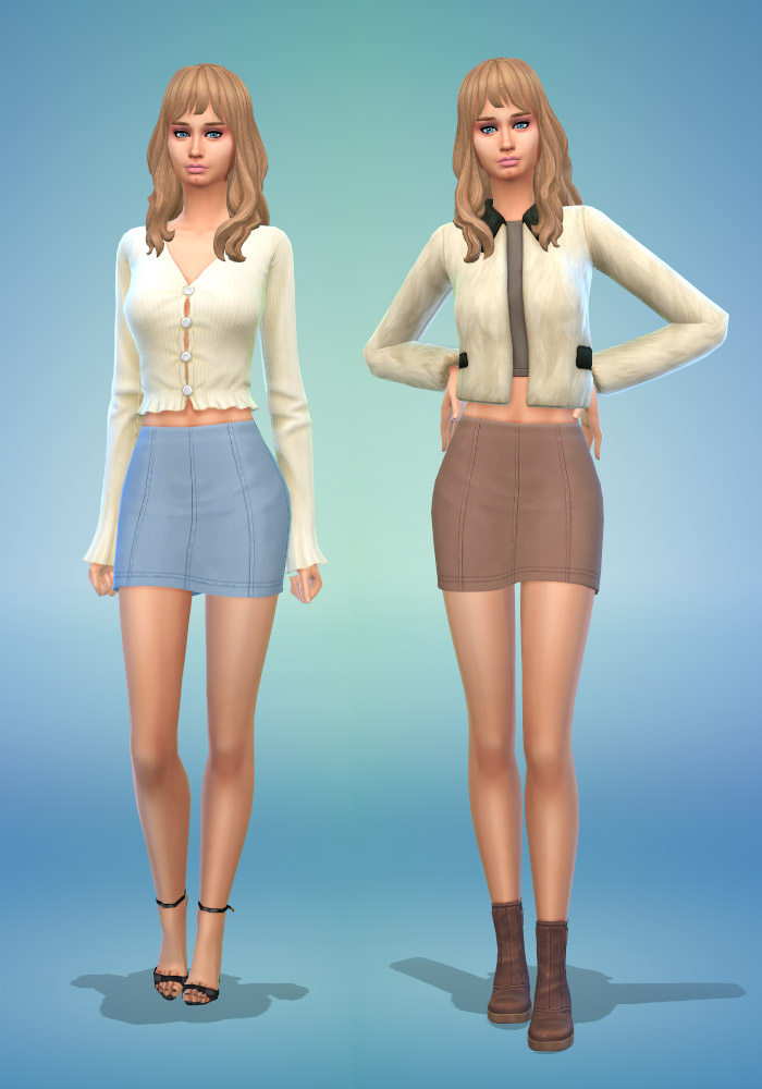 The Sims 4 cc denim skirt