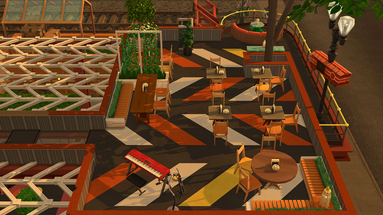 The Sims 4 Red Car Cafe