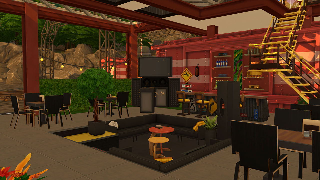 The Sims 4 Red Car Cafe
