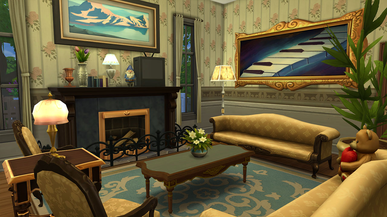 The Sims 4 The Waldo Manor Livingroom