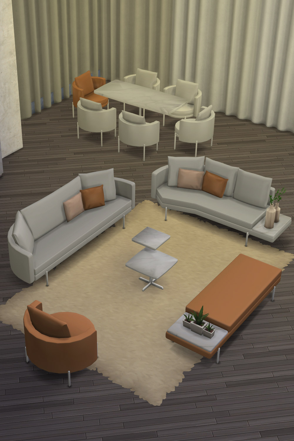 The Sims 4 CC Furniture Sofa Set