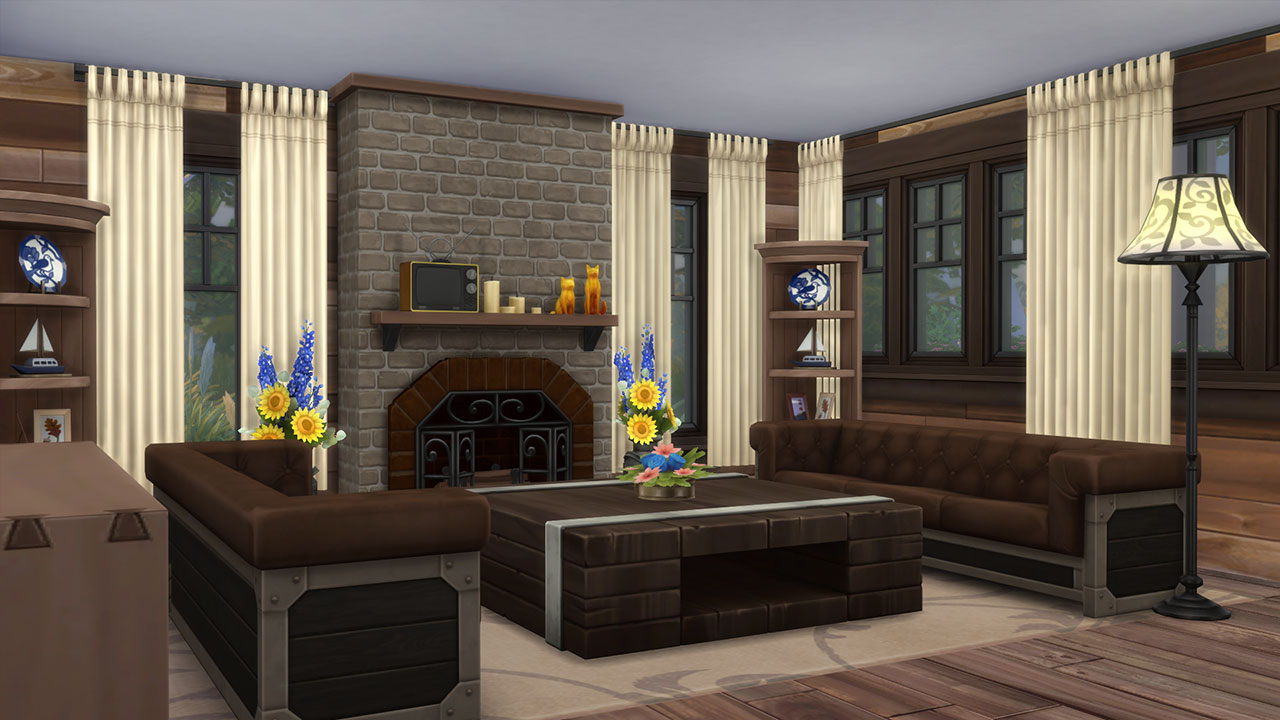 the sims 4 lake house living room