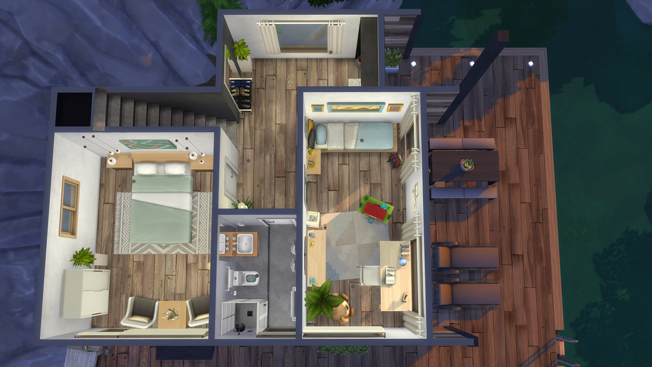 The sims 4 Nordic Lake Lodges first floor