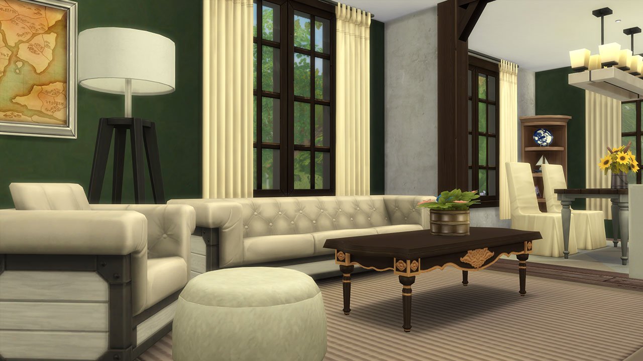The sims 4 italian villa livingroom