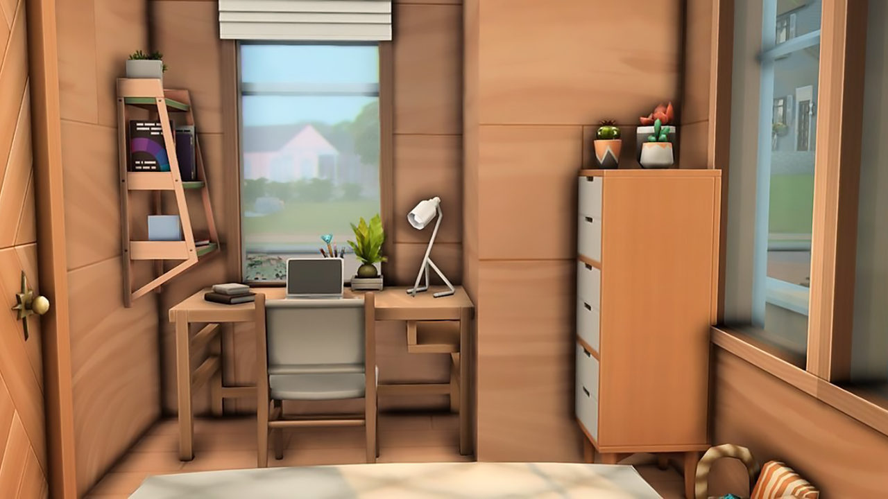 The Sims 4 Modern Tiny Home studyroom