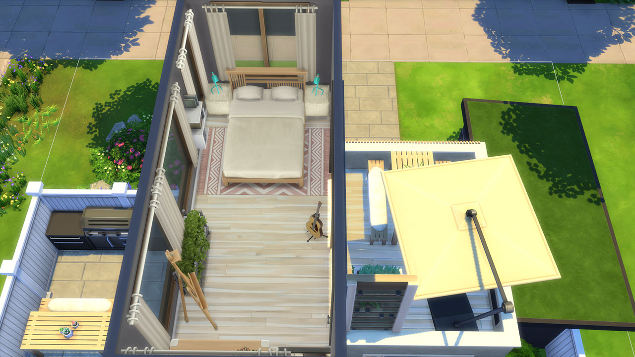 The sims 4 modern tiny house second floor