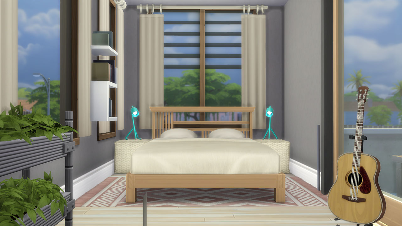 The sims 4 modern tiny house bedroom
