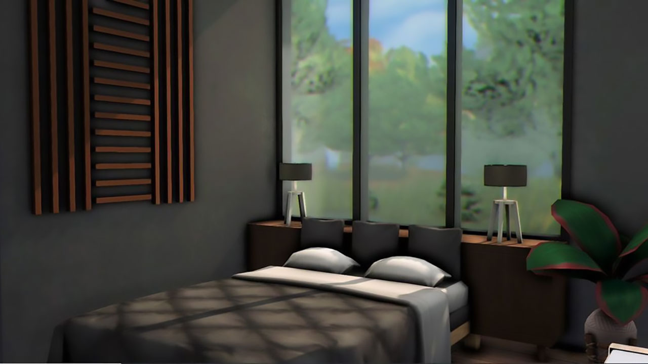 The sims 4 build Scandinavian House Bedroom