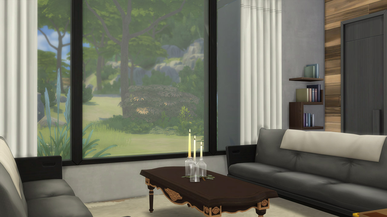 The sims 4 Small Scandi Home livingroom