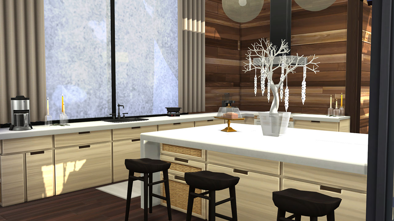 The Sims 4 Winter Mansion Kitchen