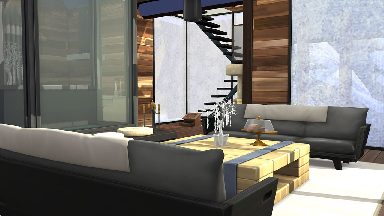 The Sims 4 Winter Mansion Livingroom