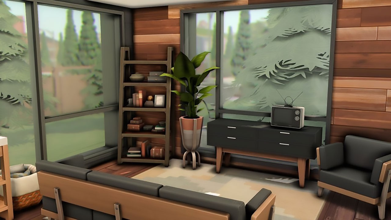 The Sims 4 Eco Tiny Home Livingroom